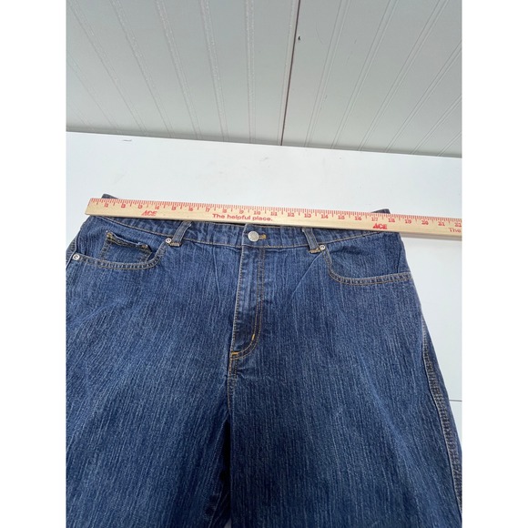 Chicos Denim Women Size 3 Short Bootcut Jeans Embellished Pockets Blue Stretch - Picture 7 of 10